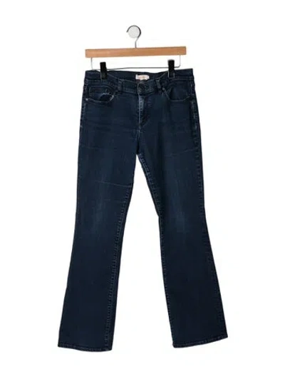 Pre-owned Tory Burch Mid-rise Straight Leg Jeans In Blue