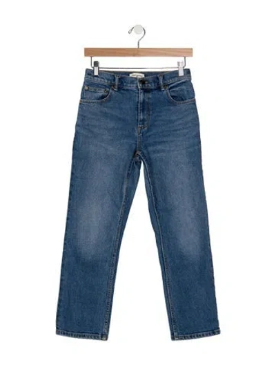 Pre-owned Tory Burch Mid-rise Straight Leg Jeans In Blue