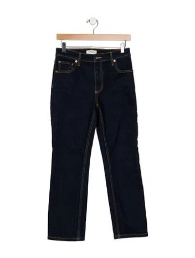 Pre-owned Tory Burch Mid-rise Straight Leg Jeans In Blue