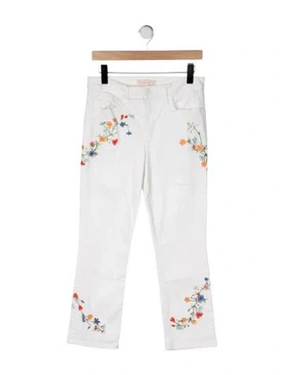 Pre-owned Tory Burch Mid-rise Straight Leg Jeans In Multi