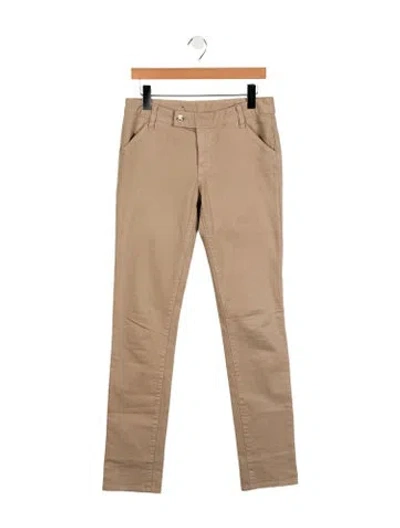 Pre-owned Tory Burch Mid-rise Straight Leg Jeans In Neutral