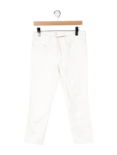 Pre-owned Tory Burch Mid-rise Straight Leg Jeans In Neutral