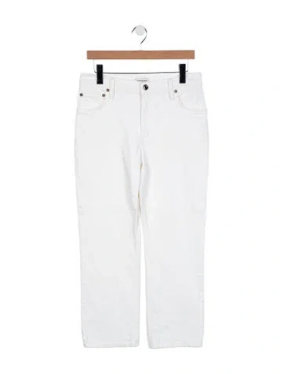 Pre-owned Tory Burch Mid-rise Straight Leg Jeans In Neutral