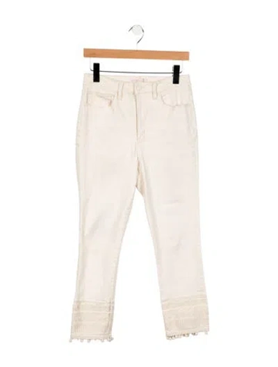 Pre-owned Tory Burch Mid-rise Straight Leg Jeans In Neutral