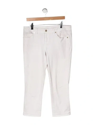 Pre-owned Tory Burch Mid-rise Straight Leg Jeans In Neutrals