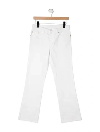 Pre-owned Tory Burch Mid-rise Straight Leg Jeans In Neutrals