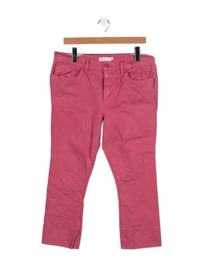 Pre-owned Tory Burch Mid-rise Straight Leg Jeans In Pink