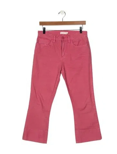 Pre-owned Tory Burch Mid-rise Straight Leg Jeans In Pink