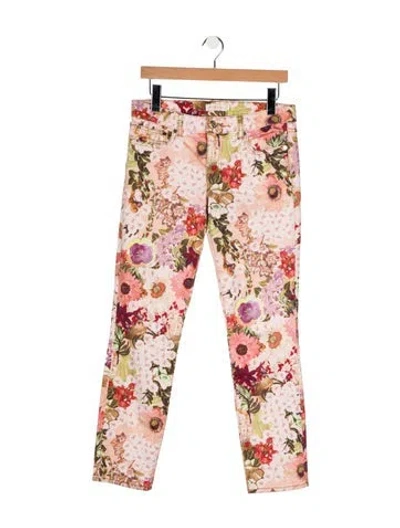 Pre-owned Tory Burch Mid-rise Straight Leg Jeans In Pink