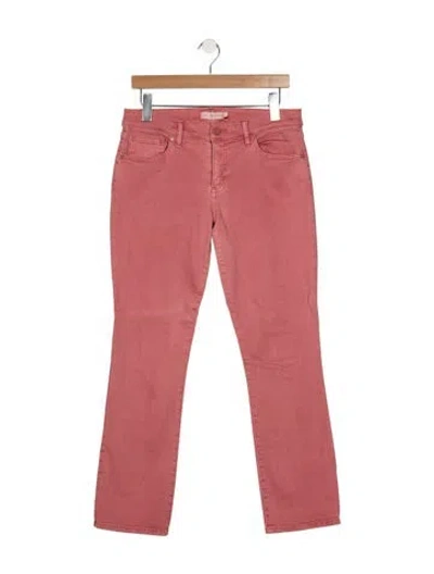 Pre-owned Tory Burch Mid-rise Straight Leg Jeans In Pink