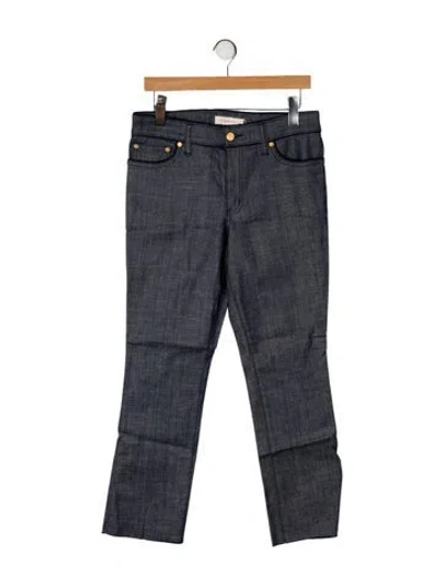 Pre-owned Tory Burch Mid-rise Straight Leg Jeans W/ Tags In Blue