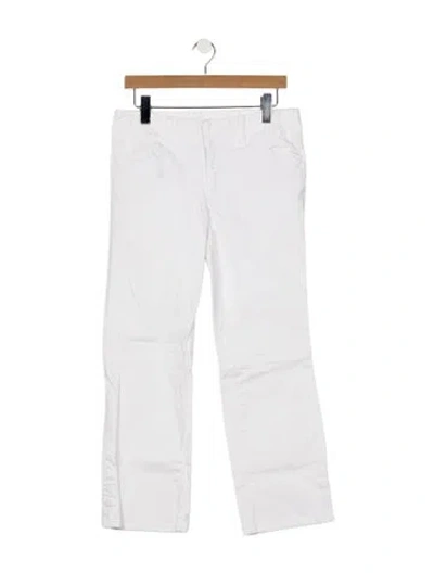 Pre-owned Tory Burch Mid-rise Straight Leg Jeans In White