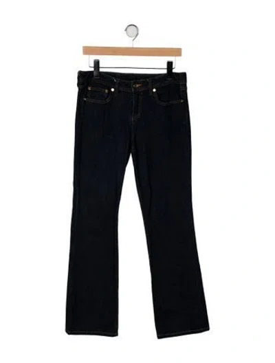 Pre-owned Tory Burch Mid-rise Wide Leg Jeans In Blue
