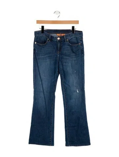 Pre-owned Tory Burch Mid-rise Wide Leg Jeans In Blue