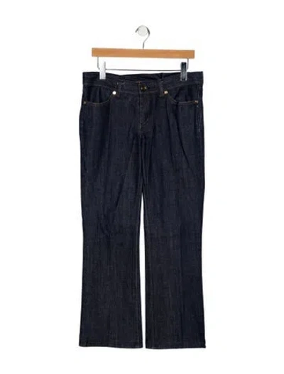 Pre-owned Tory Burch Mid-rise Wide Leg Jeans In Blue