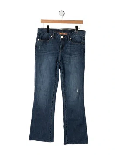 Pre-owned Tory Burch Mid-rise Wide Leg Jeans In Blue