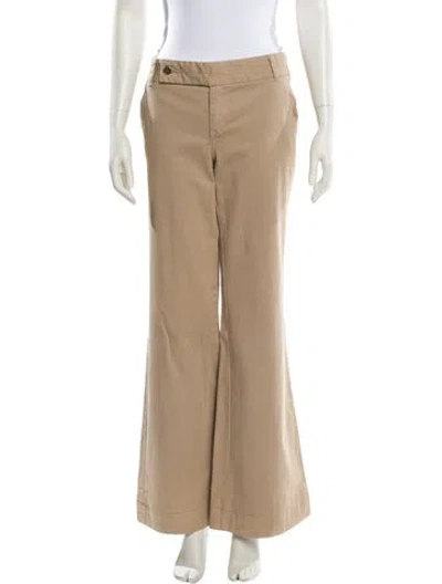 Pre-owned Tory Burch Mid-rise Wide Leg Jeans In Neutral