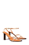 Tory Burch Mignon Ankle Strap Sandal In Citrus Juice / Rose Gold