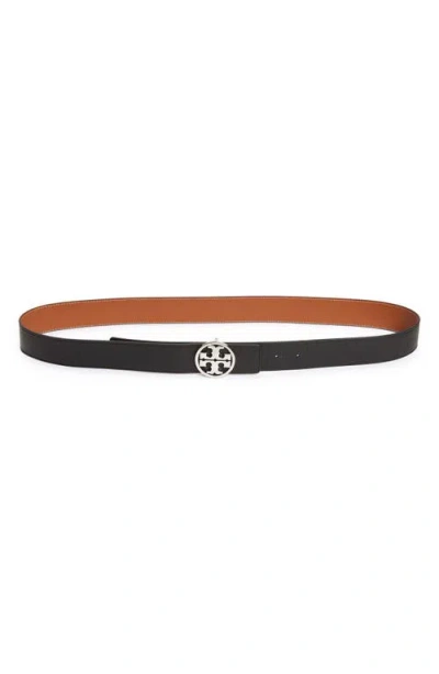 Tory Burch Miller 1.5-inch Reversible Logo Belt In Multi