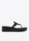 Tory Burch Miller 50 Leather Wedge Sandals In Multi