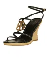 Tory Burch Miller 85mm Leather Espadrilles In Black