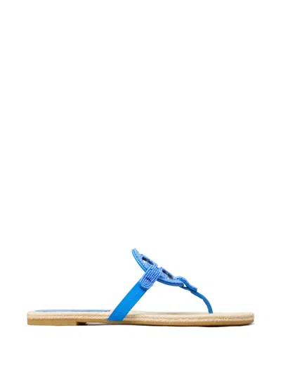 Tory Burch Miller Beaded Espadrilles In Blue