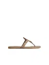 Tory Burch Miller Knotted Pave Leather Sandals In Brown