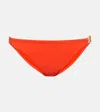 Tory Burch Miller Hipster Bikini Bottom In Dark Orange Pepper