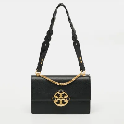 Pre-owned Tory Burch Miller Black Leather Shoulder Bag
