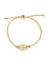 Tory Burch Miller Slider Leather Bracelet In Yellow