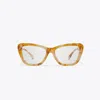 Tory Burch Miller Butterfly Eyeglasses In Honey Tortoise