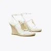 Tory Burch Miller Capri Espadrille Wedge In White