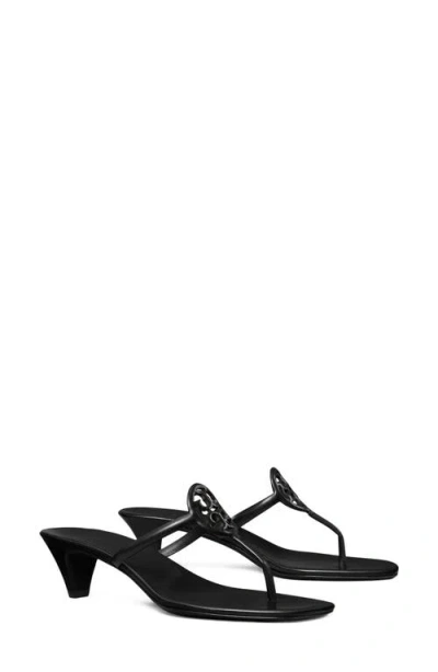 Tory Burch Miller Capri Thong Kitten Heel Sandal In Black