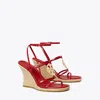 Tory Burch Miller Capri Wedge Espadrille In Tory Red/gold