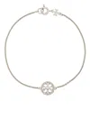 Tory Burch Miller Crystal-embellished Bracelet In Silver