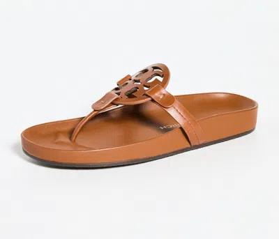Pre-owned Tory Burch Miller Cloud Leather Sandal Aged Camello Us 7 7.5 8 8.5 9 9.5 10