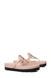 Tory Burch Miller Cloud Lug Sandal In Pink Brick/perfect Black