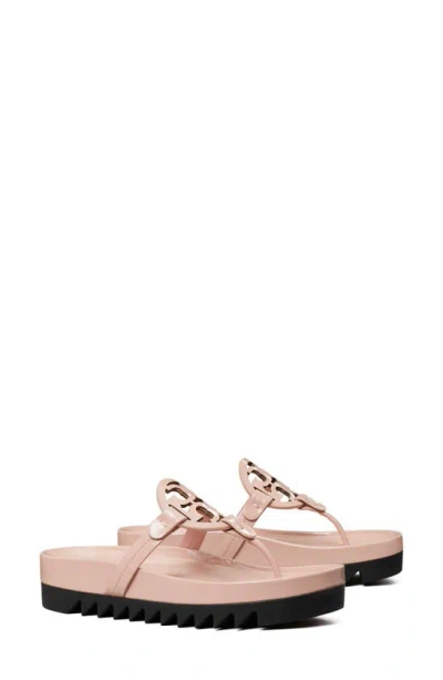 Tory Burch Miller Cloud Lug Sandal In Pink Brick