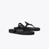 Tory Burch Miller Cloud Pavé Knotted Sandal In Black