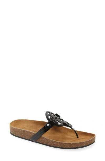 Tory Burch Miller Cloud Sandal In Perfect Black/natural
