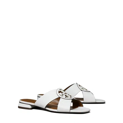Tory Burch Miller Criss Cross Sandal In Gray