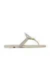 Tory Burch Miller Crystal-embellished Flip Flips In Nude