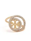 Tory Burch Miller Crystal-embellished Ring In Gold