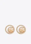 Tory Burch Elegant Brass And Glass Bijoux In Gold