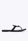 Tory Burch Miller Pave Logo Thong Sandals In Navy
