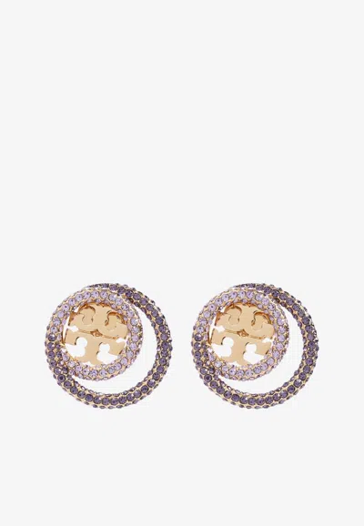 Tory Burch Miller Crystal Paved Earrings
