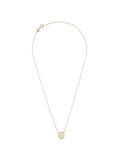 Tory Burch Miller Crystal-embellished Necklace In Gold