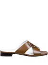 Tory Burch Miller Crisscross Sandal In Brown