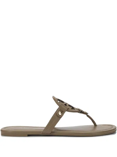 Tory Burch Miller Cut-out Leather Flat Sandals In Multi