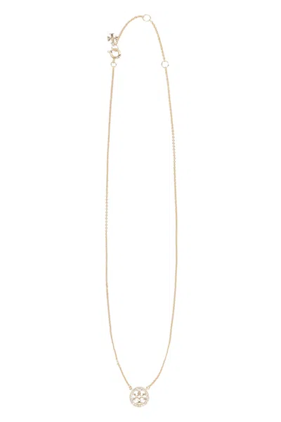 Tory Burch Miller Decorative Pendant Choker In Gold